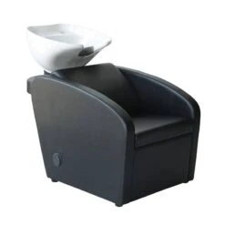 Bac à Shampooing Accoudoir Concave Noir 65x74x71cm