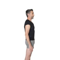 Correcteur De Posture Homme Lyne Up T-shirt Seconde Peau Noir -Bleu Libellule Boutique correcteur de posture taille pk2 homme noir t shirt seconde peau lyne up 3