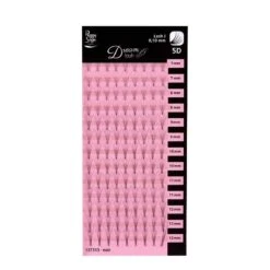 Extension De Cils Volume Russe 5D Courbe Naturelle 0.10x 7-8-9-10-11-12-13mm