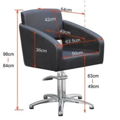 Fauteuil Noir Berlin 50x98cm