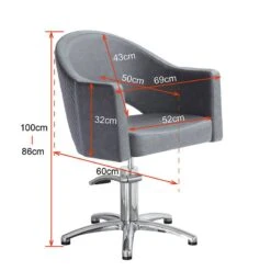 Fauteuil Noir Roma 52x100cm -Bleu Libellule Boutique fauteuil noir roma 52x100cm 2