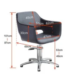 Fauteuil Noir Stockholm 50x98cm -Bleu Libellule Boutique fauteuil noir stockholm 50x98cm 2