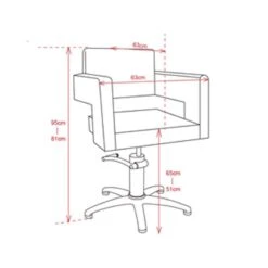 Fauteuil Tokyo Noir 81x63cm