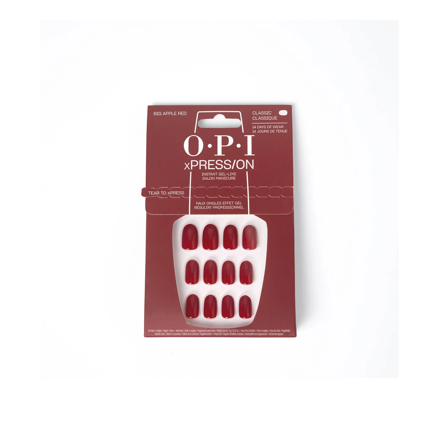 OPI Faux-ongles XPRESS/ON - Big Apple Red™ / 2g 3 OPI Faux-ongles XPRESS/ON - Big Apple Red™ / 2g