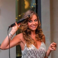 Fer à Boucler Diamond Curl Rose -Bleu Libellule Boutique fer a boucler diamond curl rose 7