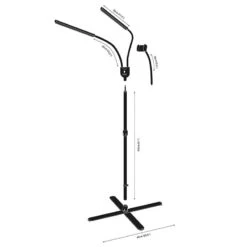 Lampe LED Double Sur Pied Gemini -Bleu Libellule Boutique lampe led double sur pied gemini 5