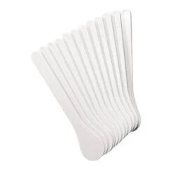 Lot De 12 Spatules Hygièniques En Plastique Blanche 15.5cm