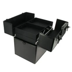 Mallette Professionnelle à Compartiments Noire 37x27x35cm -Bleu Libellule Boutique mallette professionnelle a compartiments noire 37x27x35cm 2