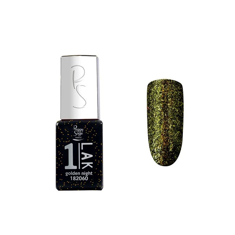 Mini Vernis Semi-permanent 1-LAK - Golden Night / 5ml 3 Mini Vernis Semi-permanent 1-LAK - Golden Night / 5ml