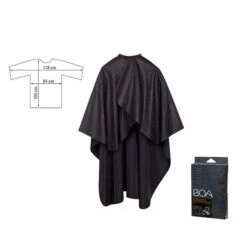 Sibel Peignoir Fermeture Velcro Boa Noir