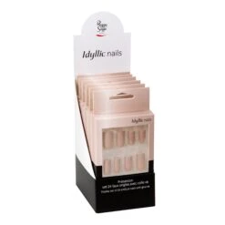 Présentoir De 6 Sets 24 Faux Ongles Idyllic Nails Pretty Nude
