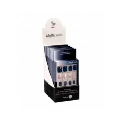 Présentoir - Set 24 Faux Ongles Avec Patch - Deep Blue X6