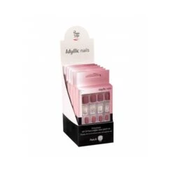 Présentoir - Set 24 Faux Ongles Avec Patch - Pink Sparkle X6