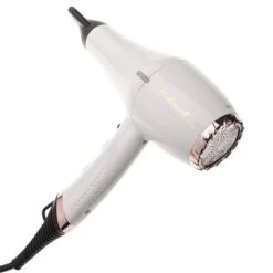 Sèche-cheveux Blanc & Rose -Bleu Libellule Boutique sechoir blanc rose gold flow shine pro 3