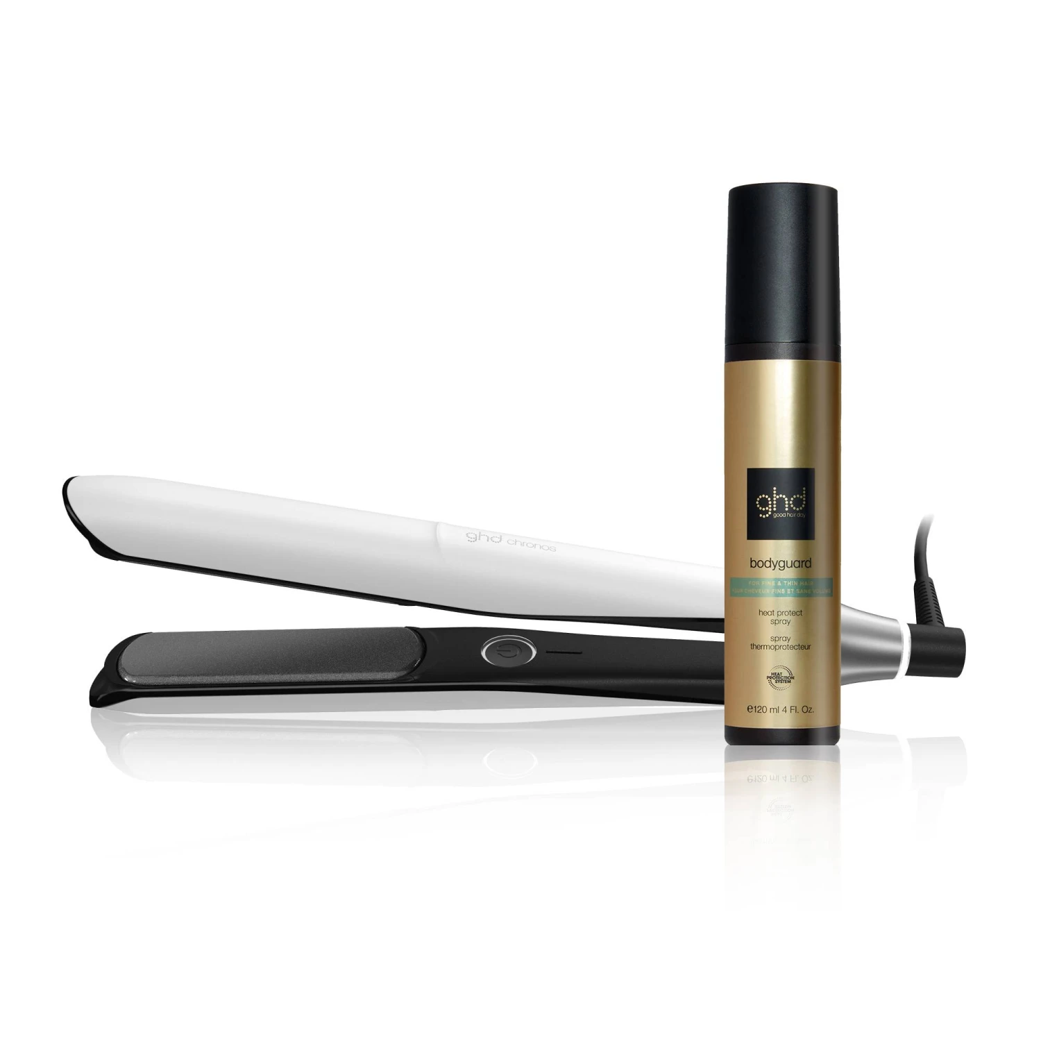 Styler® Ghd Chronos Blanc Et Spray Thermoprotecteur Bodyguard Cheveux Fins / 120ml 4 Styler® Ghd Chronos Blanc Et Spray Thermoprotecteur Bodyguard Cheveux Fins / 120ml – Image 2
