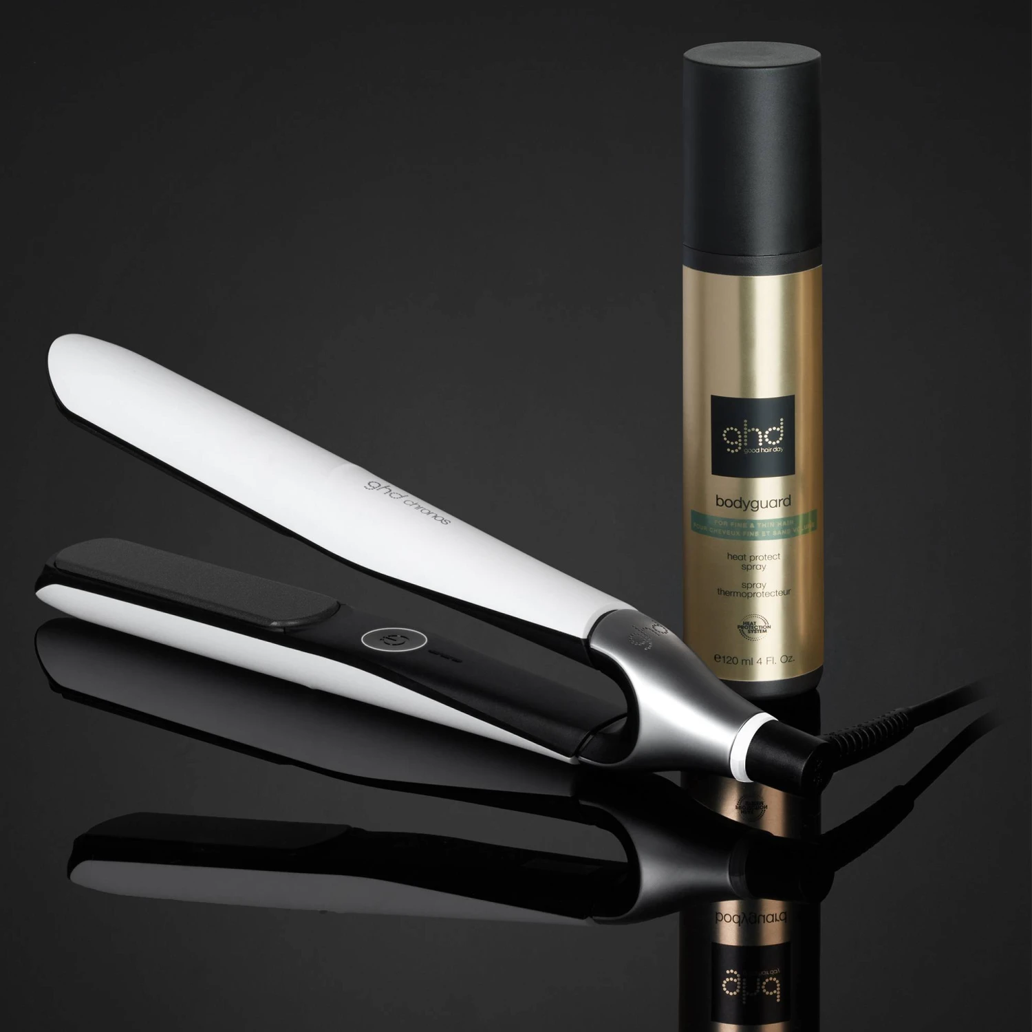 Styler® Ghd Chronos Blanc Et Spray Thermoprotecteur Bodyguard Cheveux Fins / 120ml 7 Styler® Ghd Chronos Blanc Et Spray Thermoprotecteur Bodyguard Cheveux Fins / 120ml – Image 5