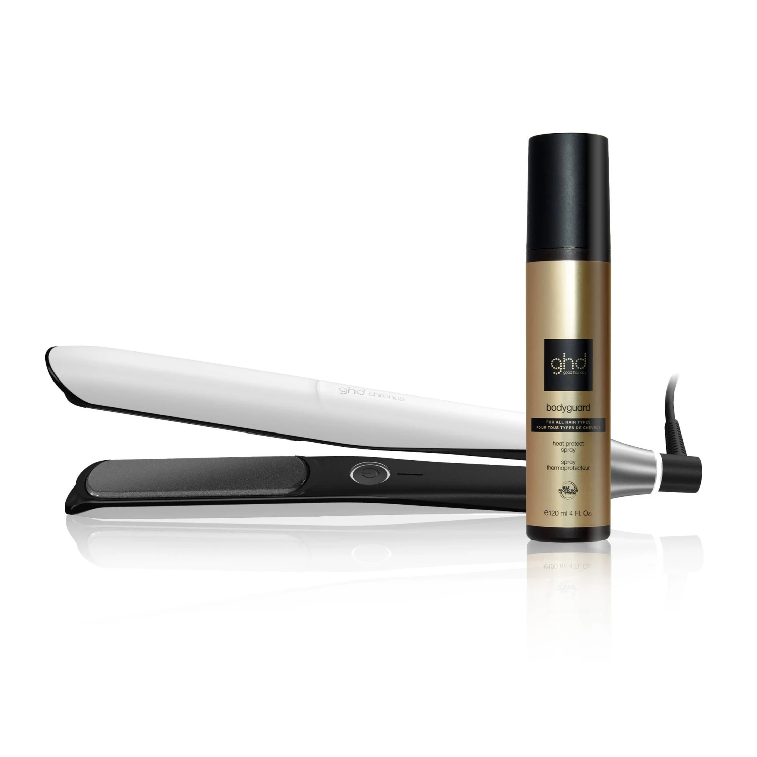 Styler® Ghd Chronos Blanc Et Spray Thermoprotecteur Bodyguard Tous Types De Cheveux 4 Styler® Ghd Chronos Blanc Et Spray Thermoprotecteur Bodyguard Tous Types De Cheveux – Image 2