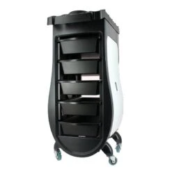 Table De Service Noir & Blanc - Modèle Curve -Bleu Libellule Boutique table de service noir blanc modele curve 2