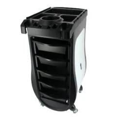 Table De Service Noir & Blanc - Modèle Curve -Bleu Libellule Boutique table de service noir blanc modele curve 5