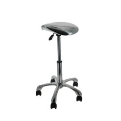 Tabouret De Coiffure Ergonomique Ergo Stool - Silver Chrome -Bleu Libellule Boutique tabouret de coiffure ergonomique ergo stool silver chrome 2