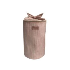 Trousse Ronde En Velours Côtelé Rose 9 Trousse Ronde En Velours Côtelé Rose -Bleu Libellule Boutique trousse ronde en velours cotele rose 2