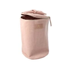 Trousse Ronde En Velours Côtelé Rose 10 Trousse Ronde En Velours Côtelé Rose -Bleu Libellule Boutique trousse ronde en velours cotele rose 3