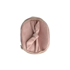 Trousse Ronde En Velours Côtelé Rose 11 Trousse Ronde En Velours Côtelé Rose -Bleu Libellule Boutique trousse ronde en velours cotele rose 4